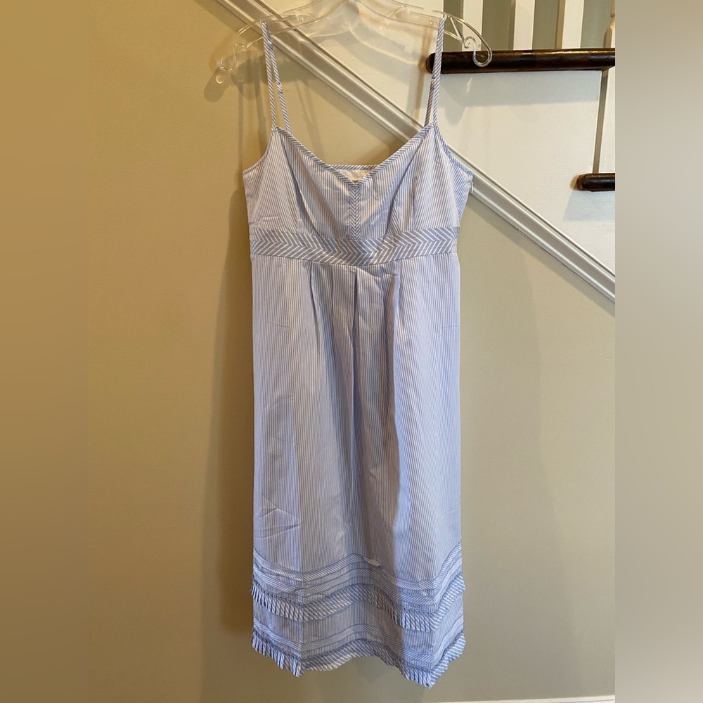 Ann Taylor LOFT Sundress. Size 10. NWT. Light Blue and White stripes.